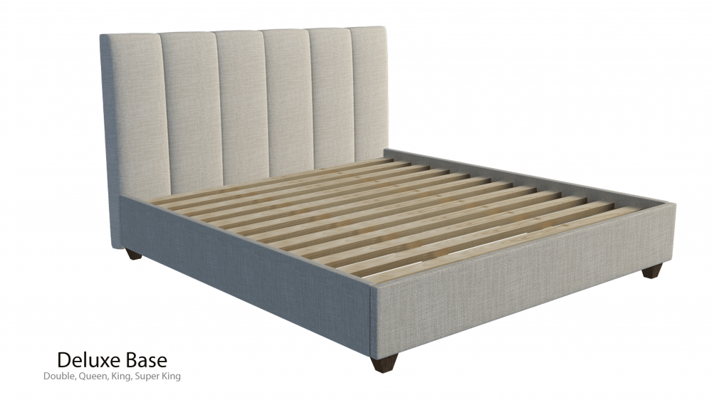 Panelled Horizontal Custom Upholstered Bed With Choice of Standard Base ...