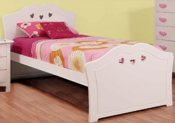 Hearts Timber Kids Bed -...