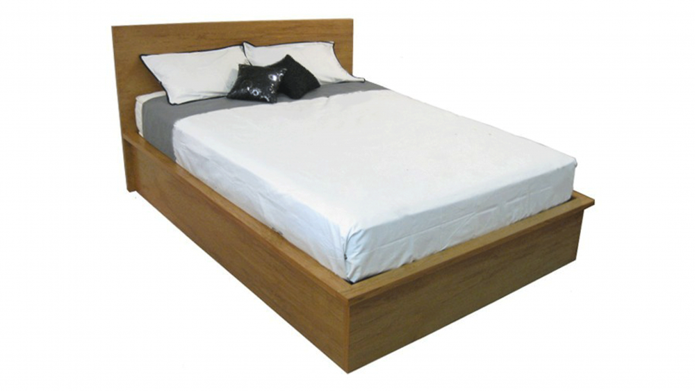 Rimu Custom Gas Lift Timber Bed Frame - Discounted Display Model