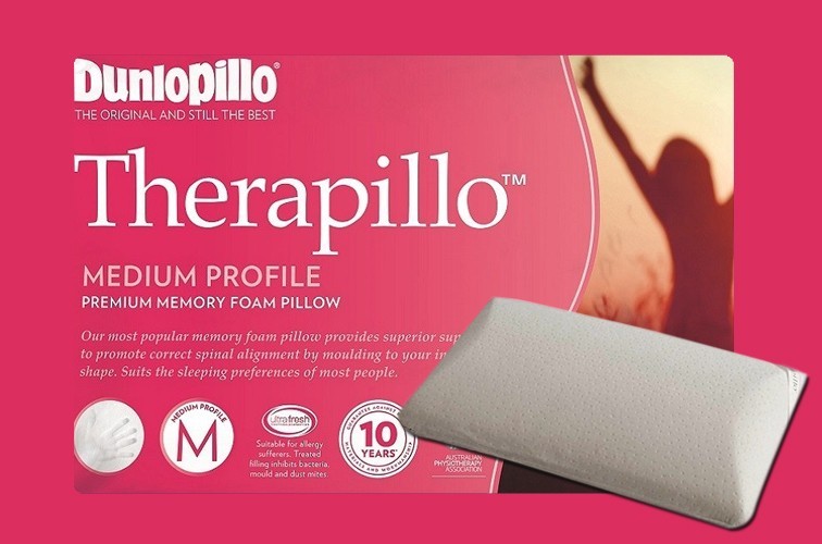 dunlopillo therapillo premium memory foam pillow