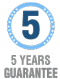 5 Years guarantee