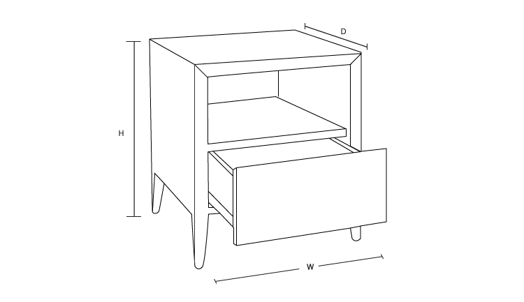 Zulu Hand Made Bedside Table Sydney