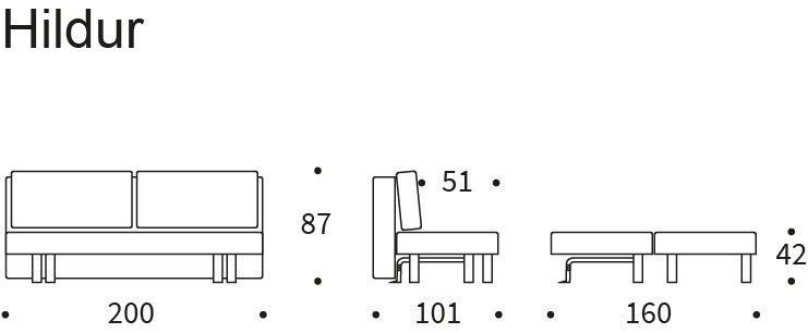 Hildur Sofa Bed Dimension