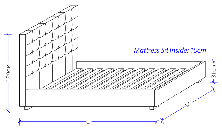 Custom Made Leather Bed Frame 