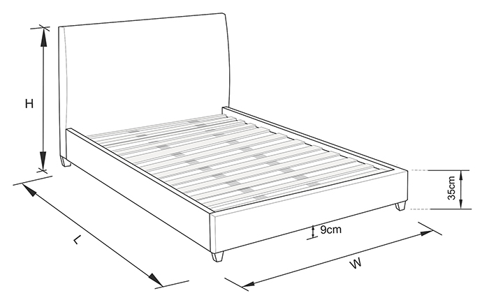 Ashford Custom Upholstered Bed with Choice of Standard Base