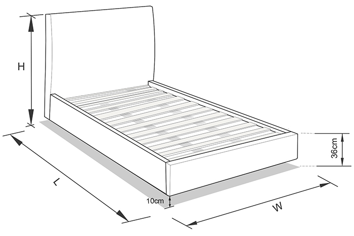 Ashford Custom Upholstered Bed with Choice of Standard Base