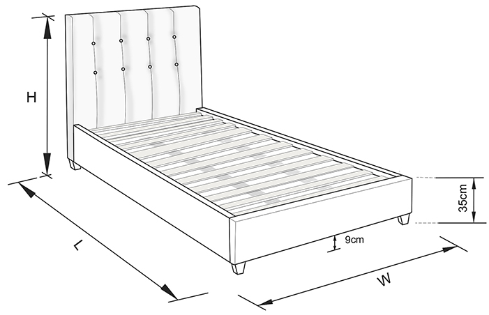 Mars Custom Bed With Choice Of Standard Bases