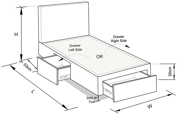 New York Custom Upholstered Bed Frame With Choice Of Storage Base Rick 